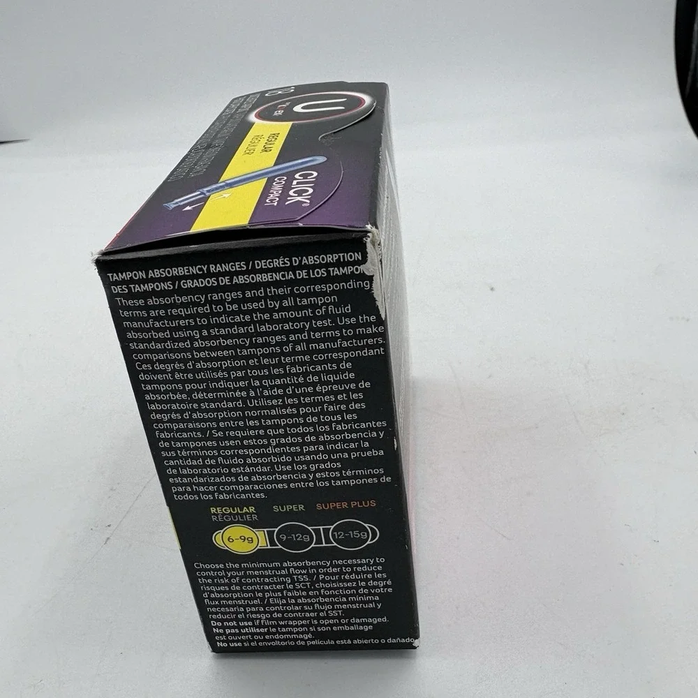 U by Kotex Tampons Regular Unscented 18‎ Count 1 Box